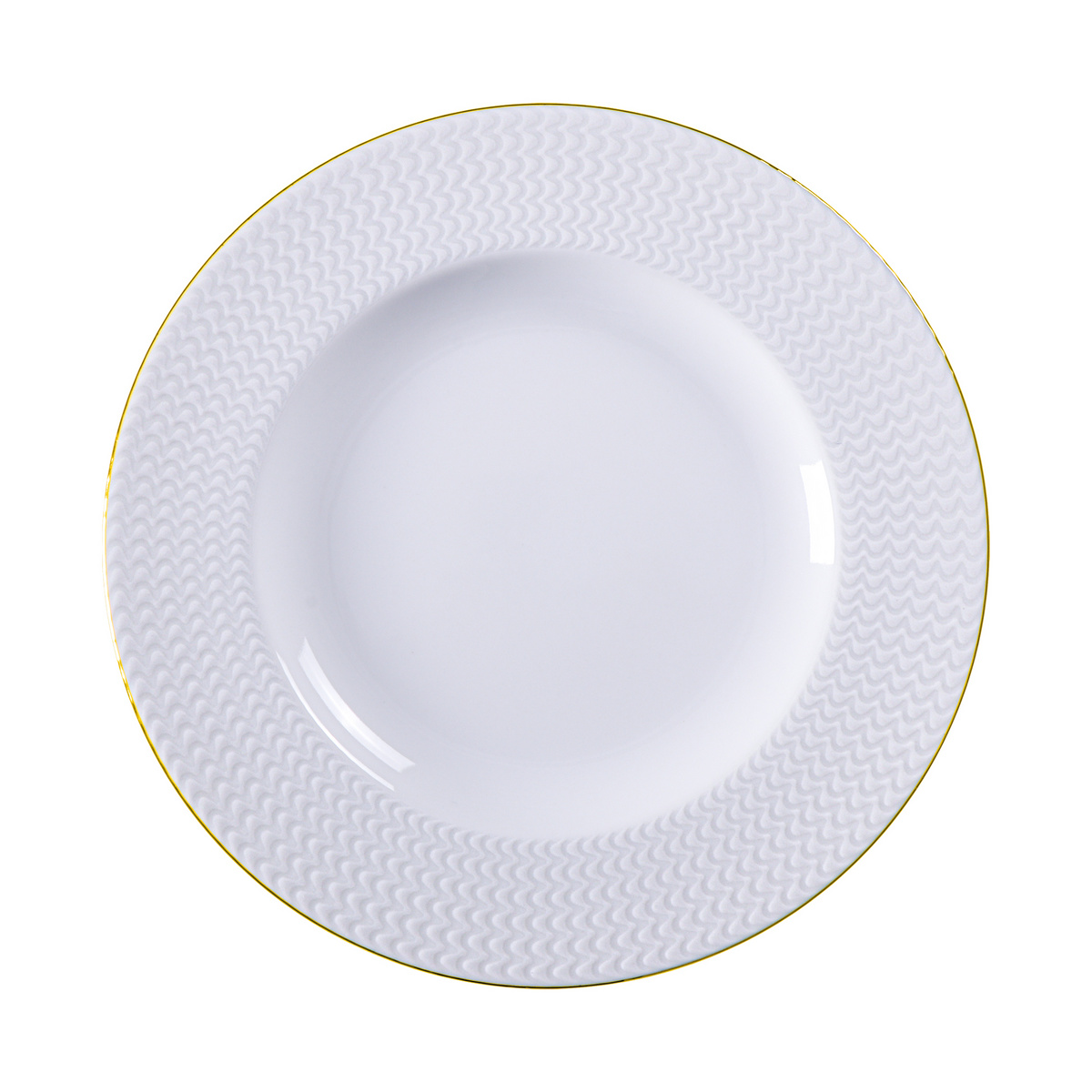 Prato Sobremesa Tramontina Mesh Filete de Ouro em Porcelana 21 cm Cor Branco - SKU 96012306 - 1 image number 0