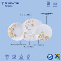 Aparelho de Jantar Tramontina Amarilis em Porcelana Decorada 30 Pe&ccedil;as Cor Decorado - SKU 96012490 - 2 image number 1