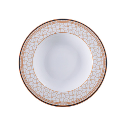 Prato Fundo Tramontina Solaris em Porcelana Decorada 23 cm Cor Branco - SKU 96012610 - 1