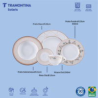 Aparelho de Jantar Tramontina Solaris em Porcelana Decorada 30 Pe&ccedil;as Cor Decorado - SKU 96012690 - 3 image number 2