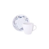 Conjunto X&iacute;cara e Pires de Ch&aacute; Tramontina Ana Flor em Porcelana Decorada 200 ml 2 Pe&ccedil;as Cor Azul - SKU 96580020 - 2 image number 1