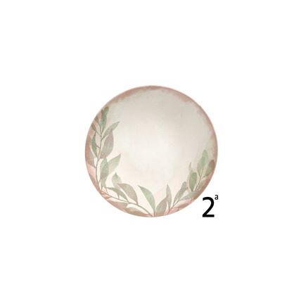 Prato Sobremesa Tramontina Natur em Porcelana Decorada 21 cm (Segunda Escolha) Cor Marrom - SKU 96580525