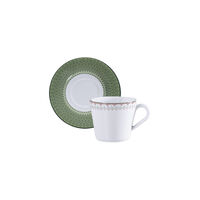 Conjunto X&iacute;cara e Pires de Ch&aacute; Tramontina Zenith em Porcelana Decorada 185 ml 2 Pe&ccedil;as Cor Branco - SKU 96580649 - 1 image number 0