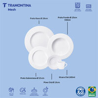 Aparelho de Jantar Tramontina Mesh em Porcelana Decorada 20 Pe&ccedil;as - SKU 96589028 - 2 image number 1