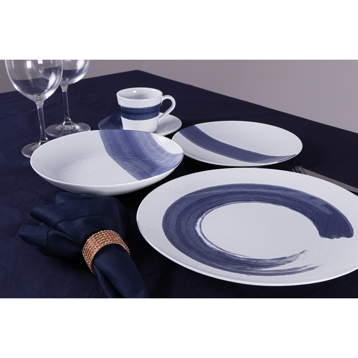 Aparelho de Jantar Tramontina Soho em Porcelana Decorada 20 Pe&ccedil;as Cor Azul - SKU 96589036 - 4 image number 3