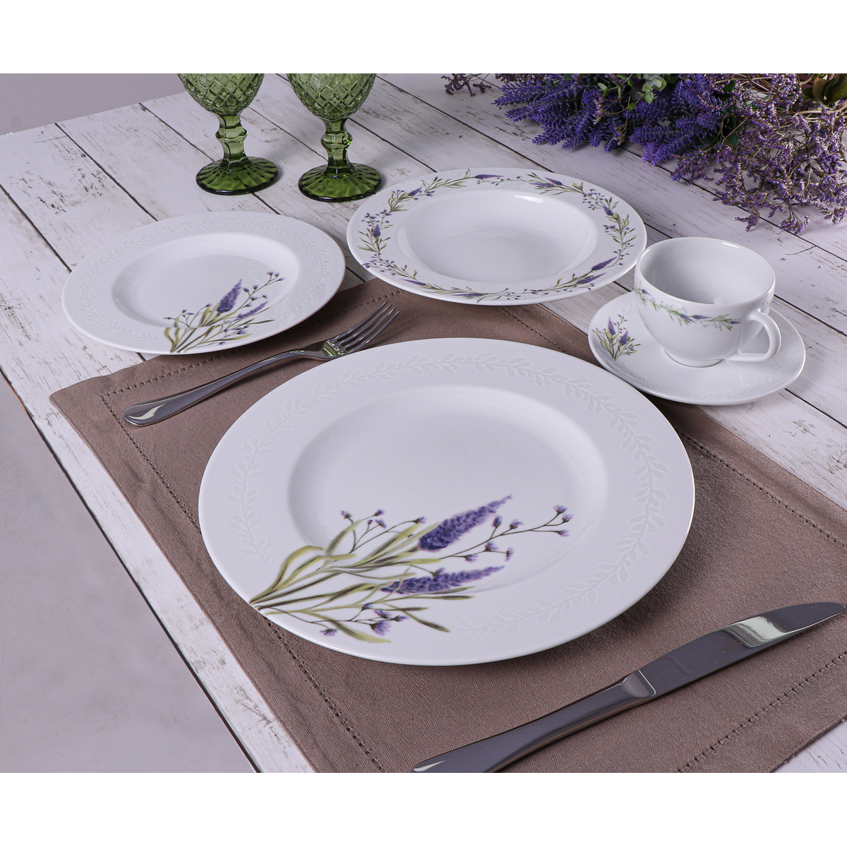 Aparelho de Jantar Tramontina Lilla em Porcelana Decorada 20 Pe&ccedil;as Cor Lil&aacute;s - SKU 96589052 - 4 image number 3
