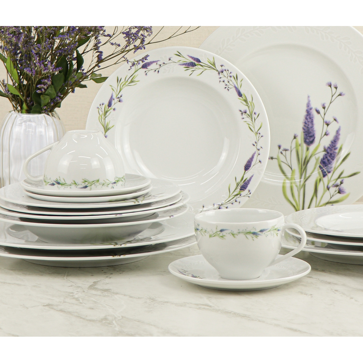 Aparelho de Jantar Tramontina Lilla em Porcelana Decorada 20 Pe&ccedil;as Cor Lil&aacute;s - SKU 96589052 - 5 image number 4