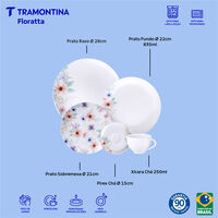 Aparelho de Jantar Tramontina Floratta em Porcelana Decorada 30 Pe&ccedil;as - SKU 96589072 - 2 image number 1