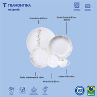 Aparelho de Jantar Tramontina Artemis em Porcelana Decorada 30 Pe&ccedil;as Cor Decorado - SKU 96589074 - 2 image number 1