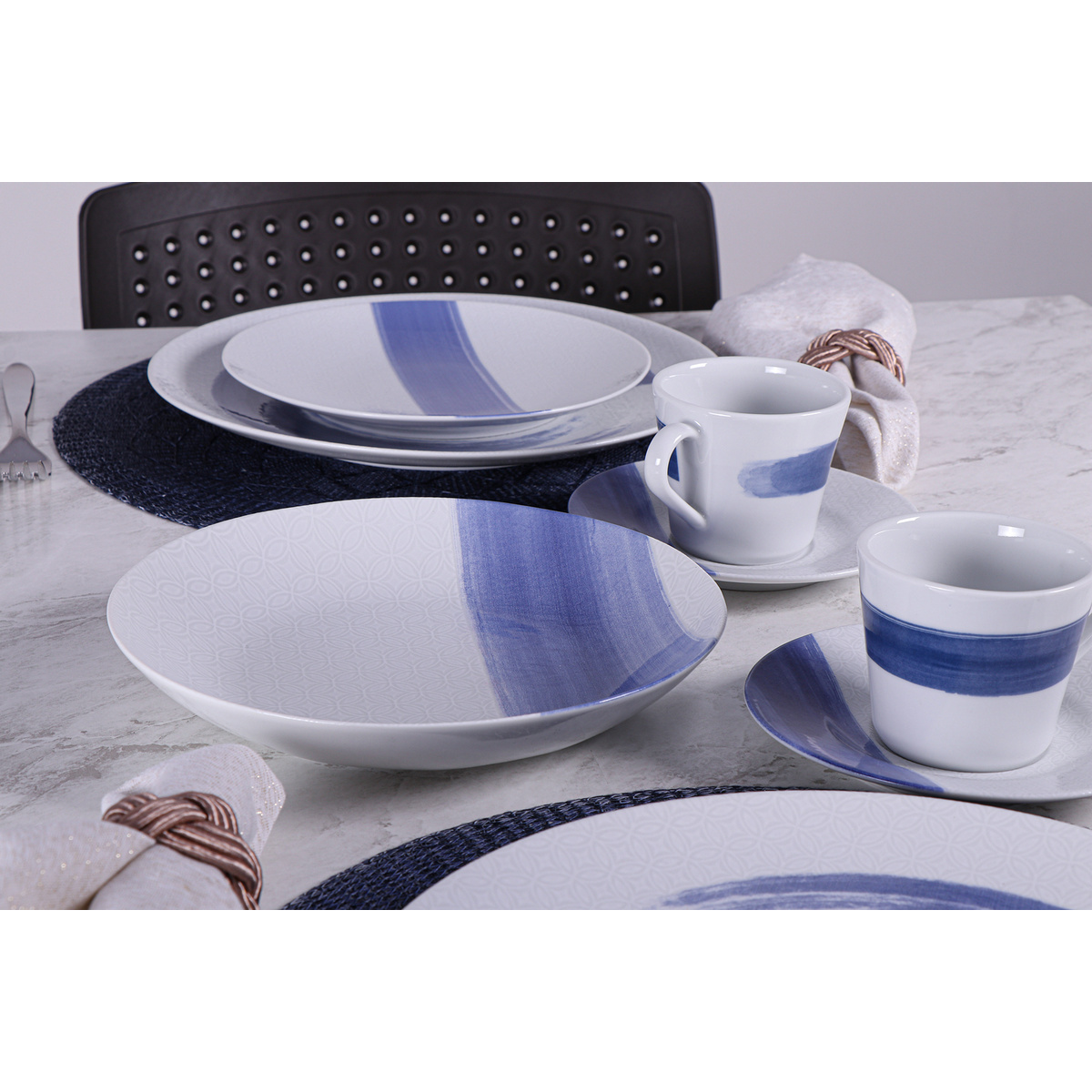 Aparelho de Jantar Tramontina Soho em Porcelana Decorada 30 Pe&ccedil;as Cor Decorado - SKU 96589075 - 2 image number 1