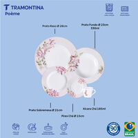 Aparelho de Jantar Tramontina Po&egrave;me em Porcelana Decorada 30 Pe&ccedil;as Cor Decorado - SKU 96589083 - 2 image number 1