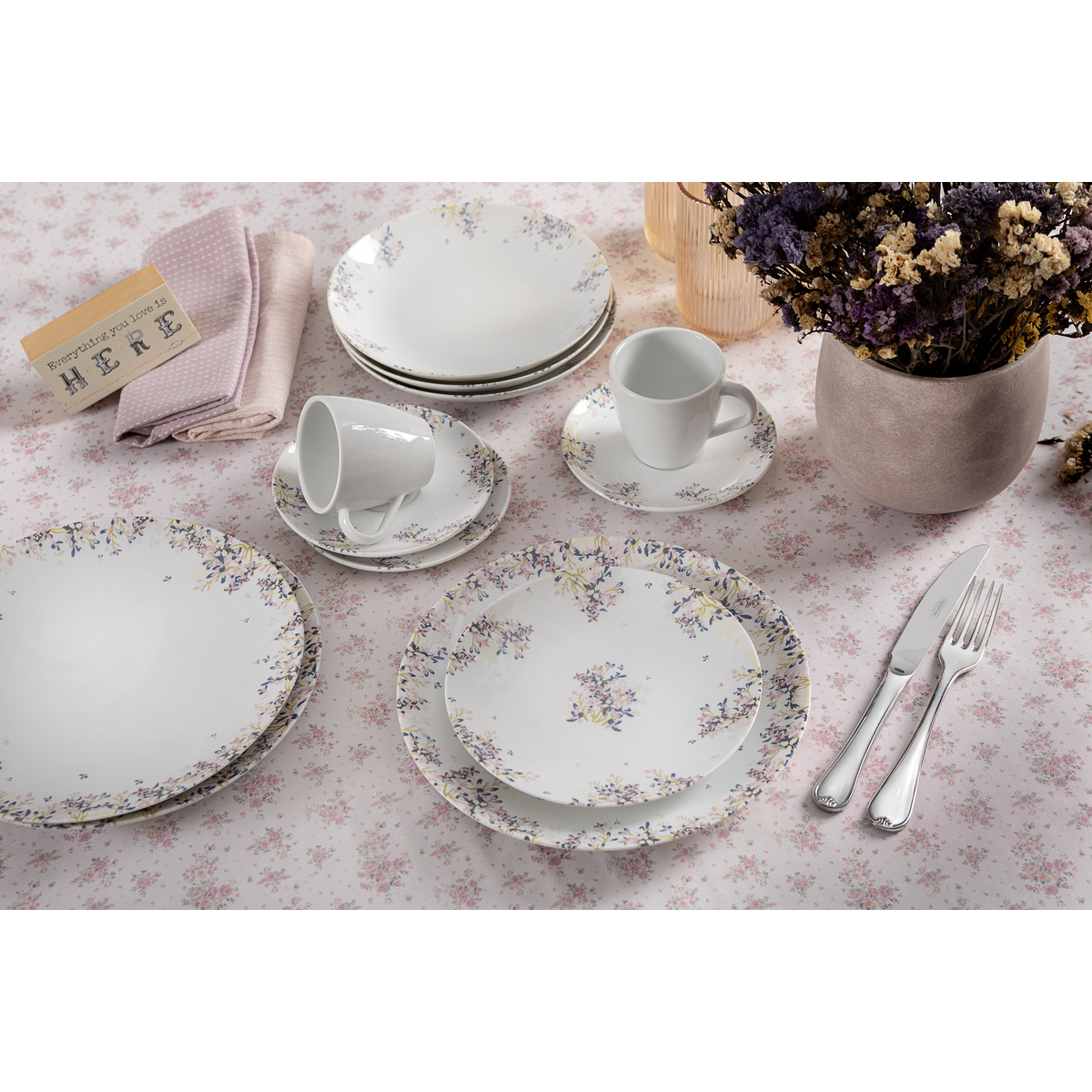 Aparelho de Jantar Tramontina Fogli em Porcelana Decorada 20 Pe&ccedil;as Cor Decorado - SKU 96589087 - 6 image number 5