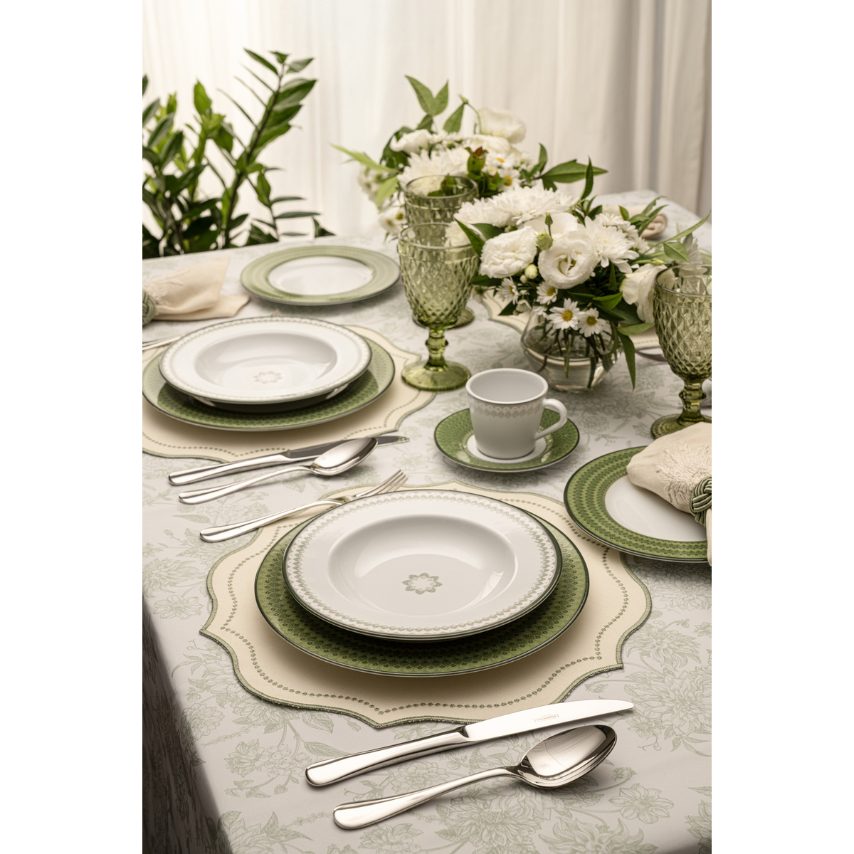 Aparelho de Jantar Tramontina Zenith em Porcelana Decorada 20 Pe&ccedil;as Cor Verde - SKU 96589096 - 2 image number 1