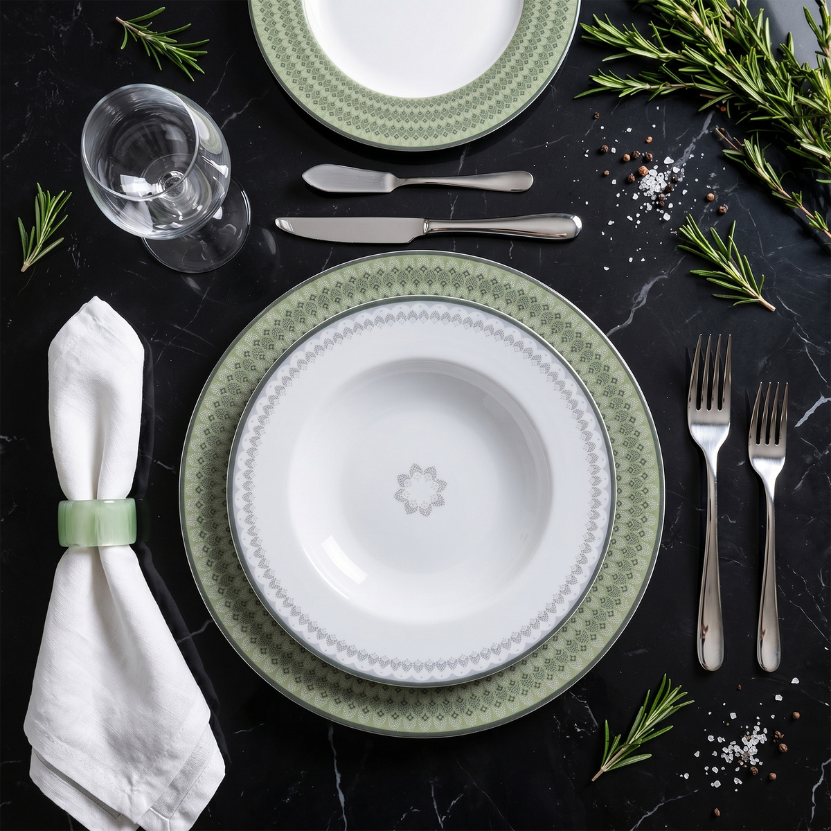 Aparelho de Jantar Tramontina Zenith em Porcelana Decorada 20 Pe&ccedil;as Cor Verde - SKU 96589096 - 6 image number 5