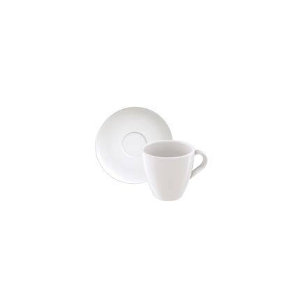 Juego de Taza y Platillo de Cappuccino de Porcelana Tramontina Paola, 200 ml, 2 Piezas