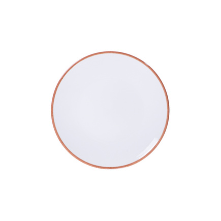 Prato Sobremesa Tramontina Jeri Mocha em Porcelana 23 cm Cor Branco - SKU 96601606