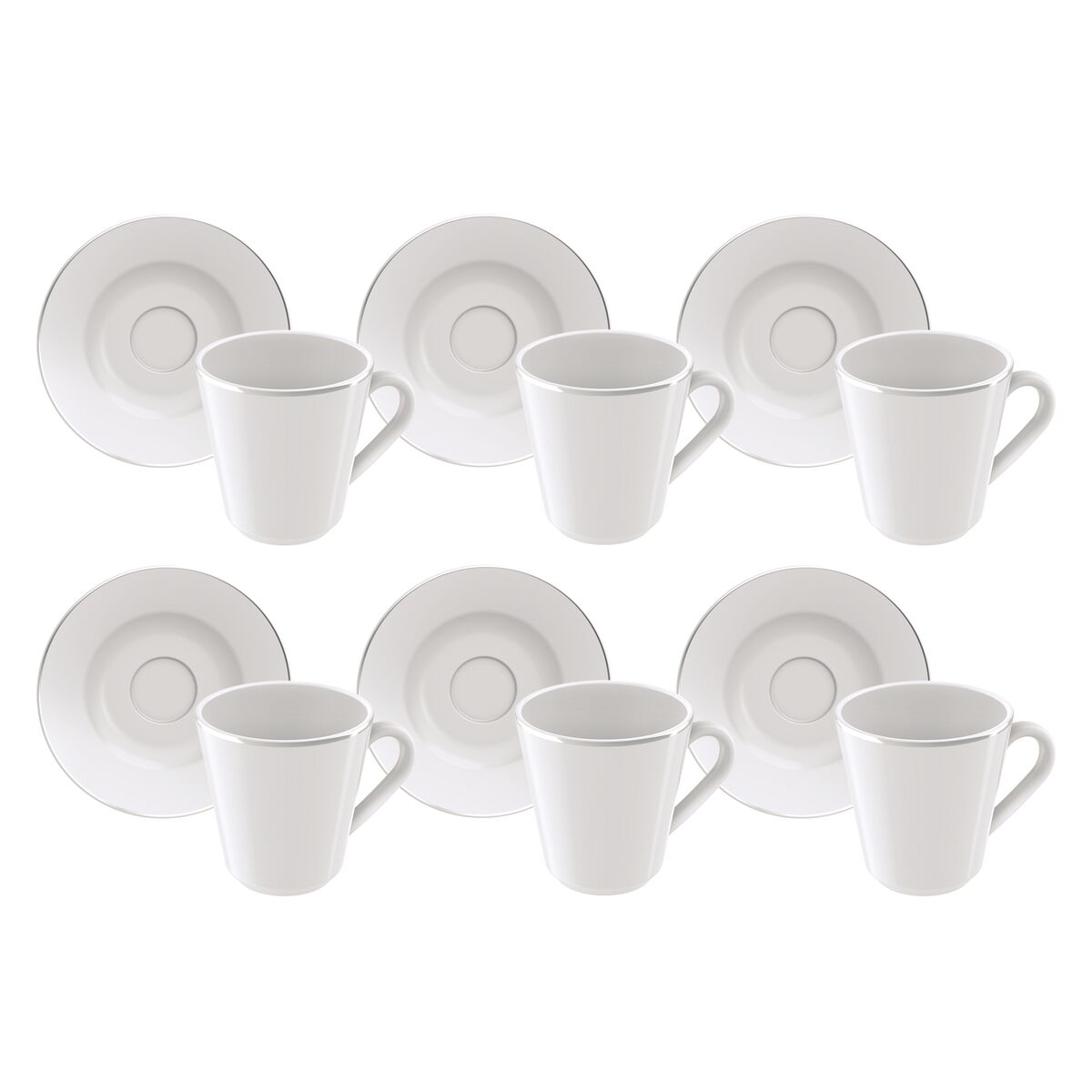 Kit X&iacute;cara e Pires de Caf&eacute;Tramontina Joana em Porcelana Decorada 70 ml 06 Pe&ccedil;as Cor Ouro| Filete - SKU 96950123 - 1 image number 0