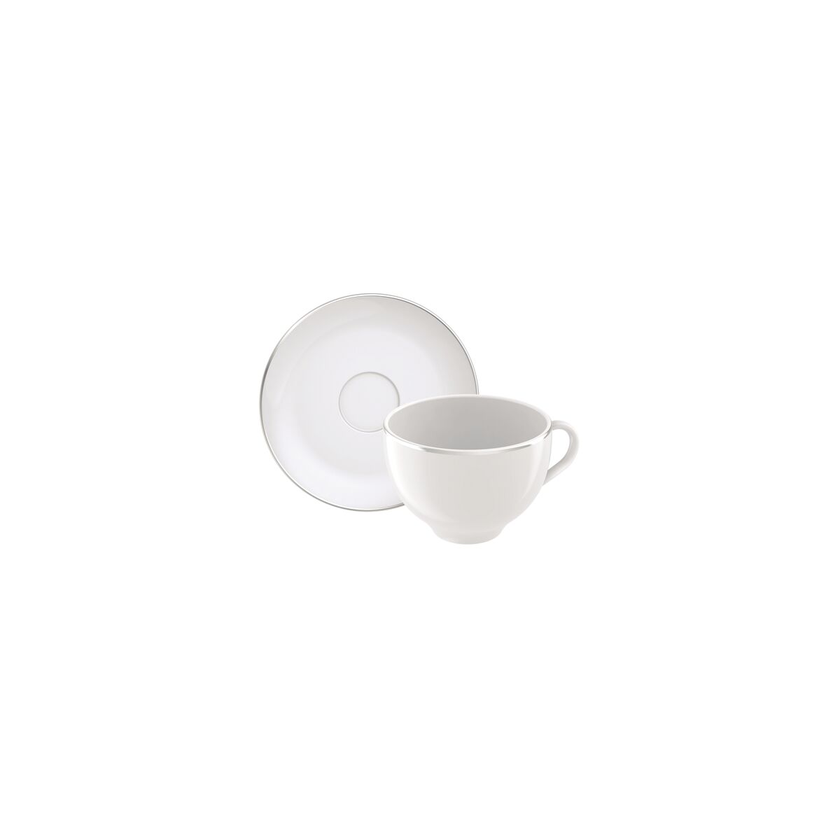 Kit X&iacute;cara e Pires de Ch&aacute; Tramontina Atena em Porcelana Decorada 250 ml 06 Pe&ccedil;as Cor Prata | Filete - SKU 96950124 - 2 image number 1