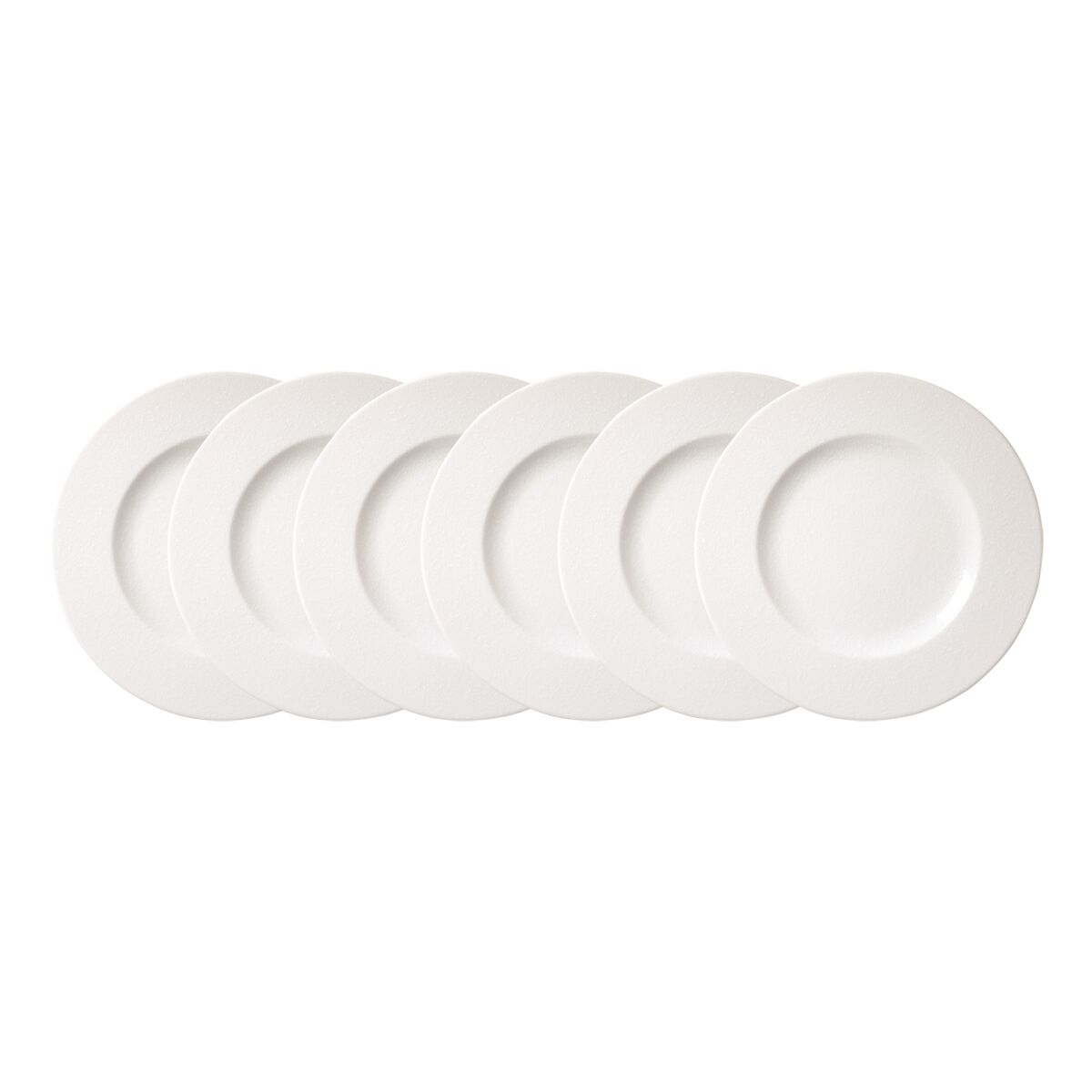 Kit Prato Raso Tramontina Quartzo em Porcelana Decorada 28 cm 06 Pe&ccedil;as Cor Branco - SKU 96950136 - 2 image number 1