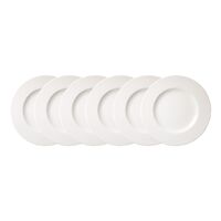 Kit Prato Raso Tramontina Quartzo em Porcelana Decorada 28 cm 06 Pe&ccedil;as Cor Branco - SKU 96950136 - 2 image number 1