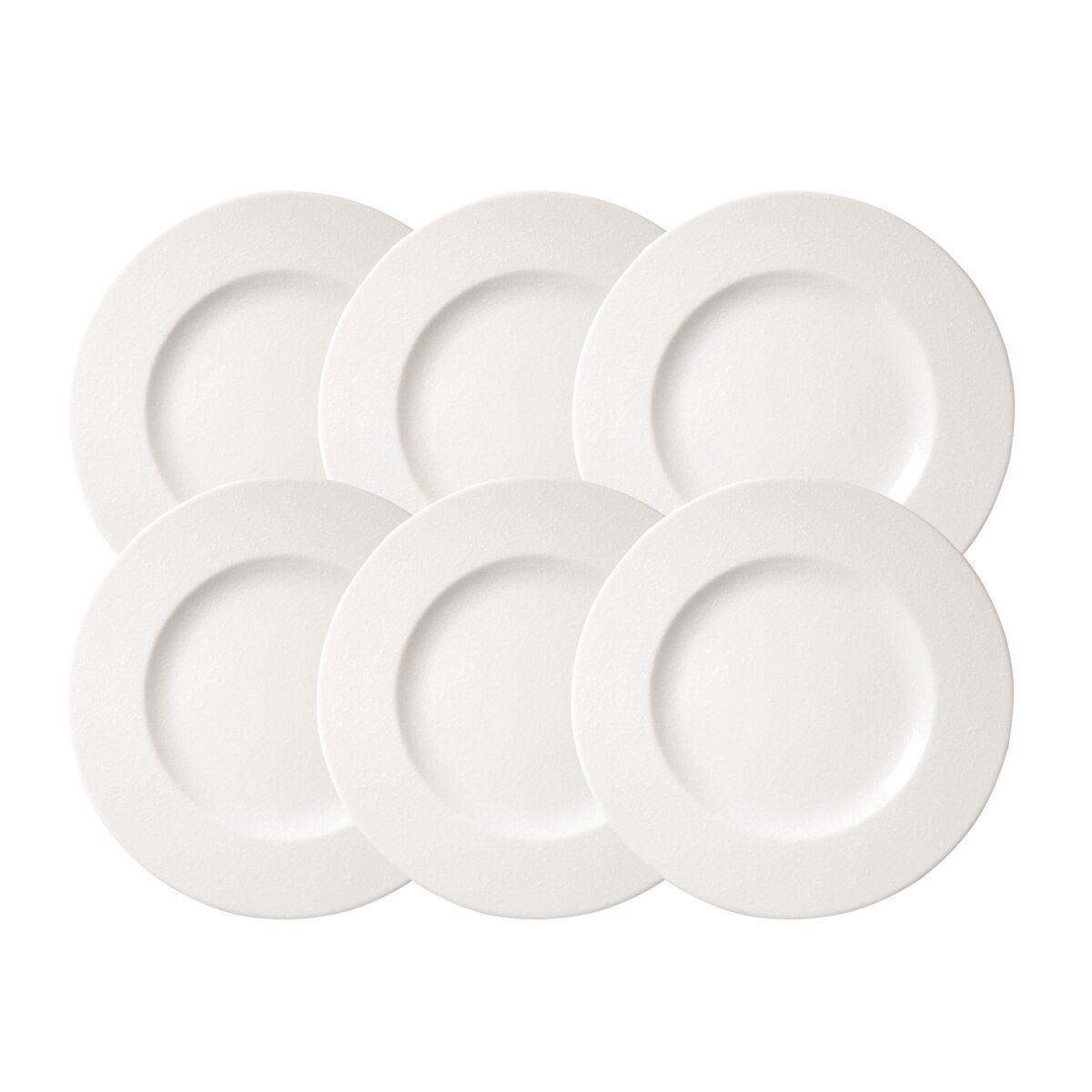 Kit Prato Raso Tramontina Quartzo em Porcelana Decorada 28 cm 06 Pe&ccedil;as Cor Branco - SKU 96950136 - 3 image number 2