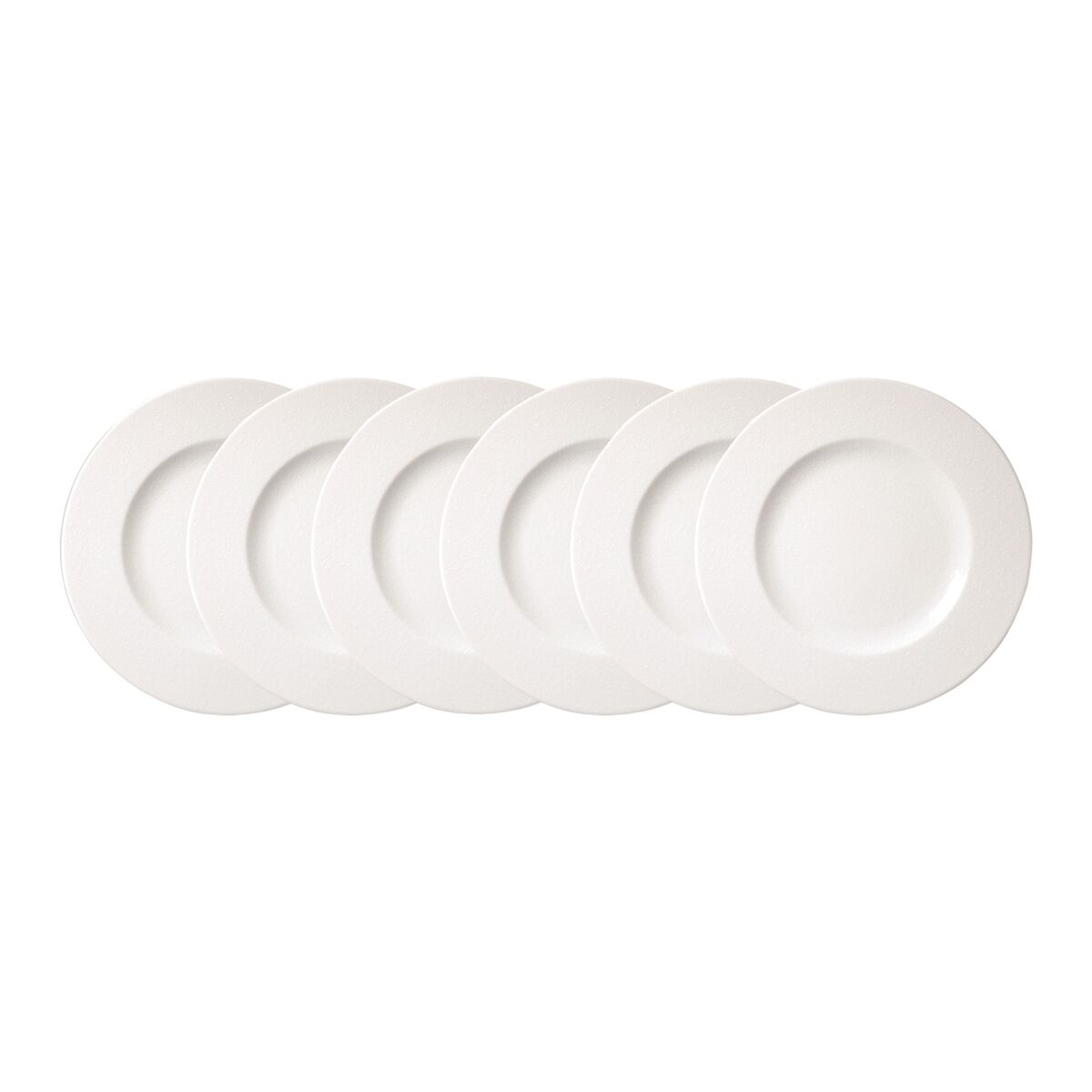 Kit Prato Raso Tramontina Quartzo em Porcelana Decorada 27 cm 06 Pe&ccedil;as Cor Branco - SKU 96950137 - 2 image number 1