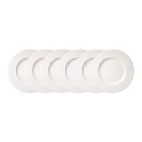 Kit Prato Raso Tramontina Quartzo em Porcelana Decorada 27 cm 06 Pe&ccedil;as Cor Branco - SKU 96950137 - 2 image number 1