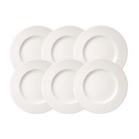 Kit Prato Raso Tramontina Quartzo em Porcelana Decorada 27 cm 06 Pe&ccedil;as Cor Branco - SKU 96950137 - 3 image number 2
