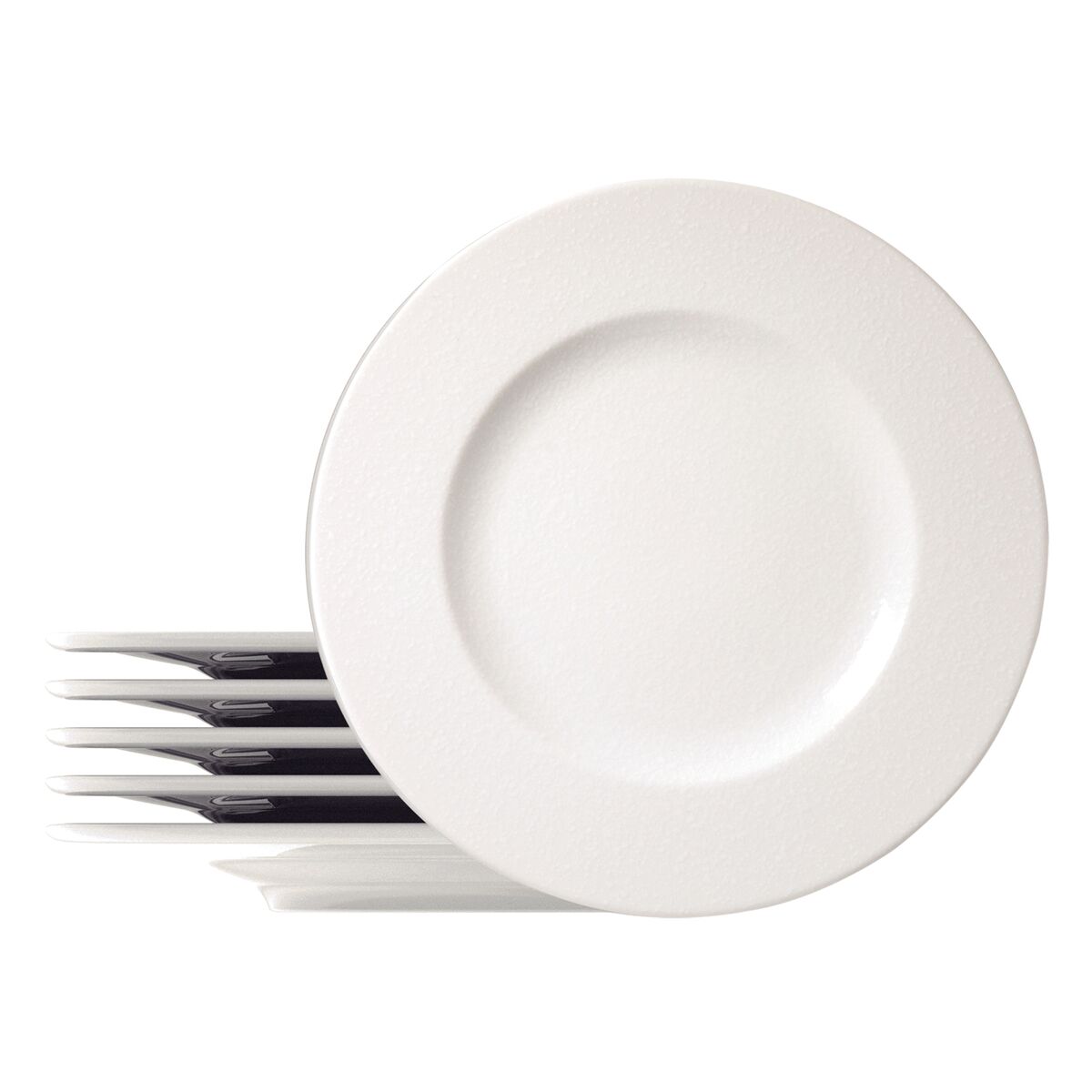 Kit Prato Raso Tramontina Quartzo em Porcelana Decorada 27 cm 06 Pe&ccedil;as Cor Branco - SKU 96950137 - 1 image number 0
