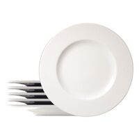 Kit Prato Raso Tramontina Quartzo em Porcelana Decorada 27 cm 06 Pe&ccedil;as Cor Branco - SKU 96950137 - 1 image number 0