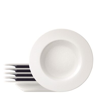 Kit Prato Fundo Tramontina Quartzo em Porcelana 23 cm 06 Pe&ccedil;as Cor Branco - SKU 96950139