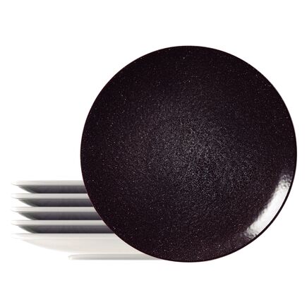 Kit Prato Raso Tramontina Lunar em Porcelana Decorada 28 cm 06 Pe&ccedil;as Cor Decorado - SKU 96950143