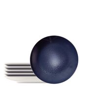Kit Prato Sobremesa Tramontina Topázio em Porcelana Decorada 21 cm 06 Peças