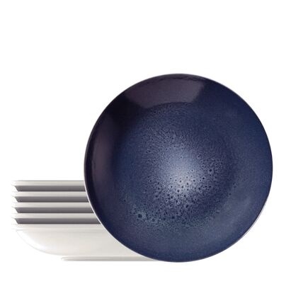 Kit Prato Fundo Tramontina Top&aacute;zio em Porcelana Decorada 22 cm 06 Pe&ccedil;as Cor Decorado - SKU 96950152 - 1