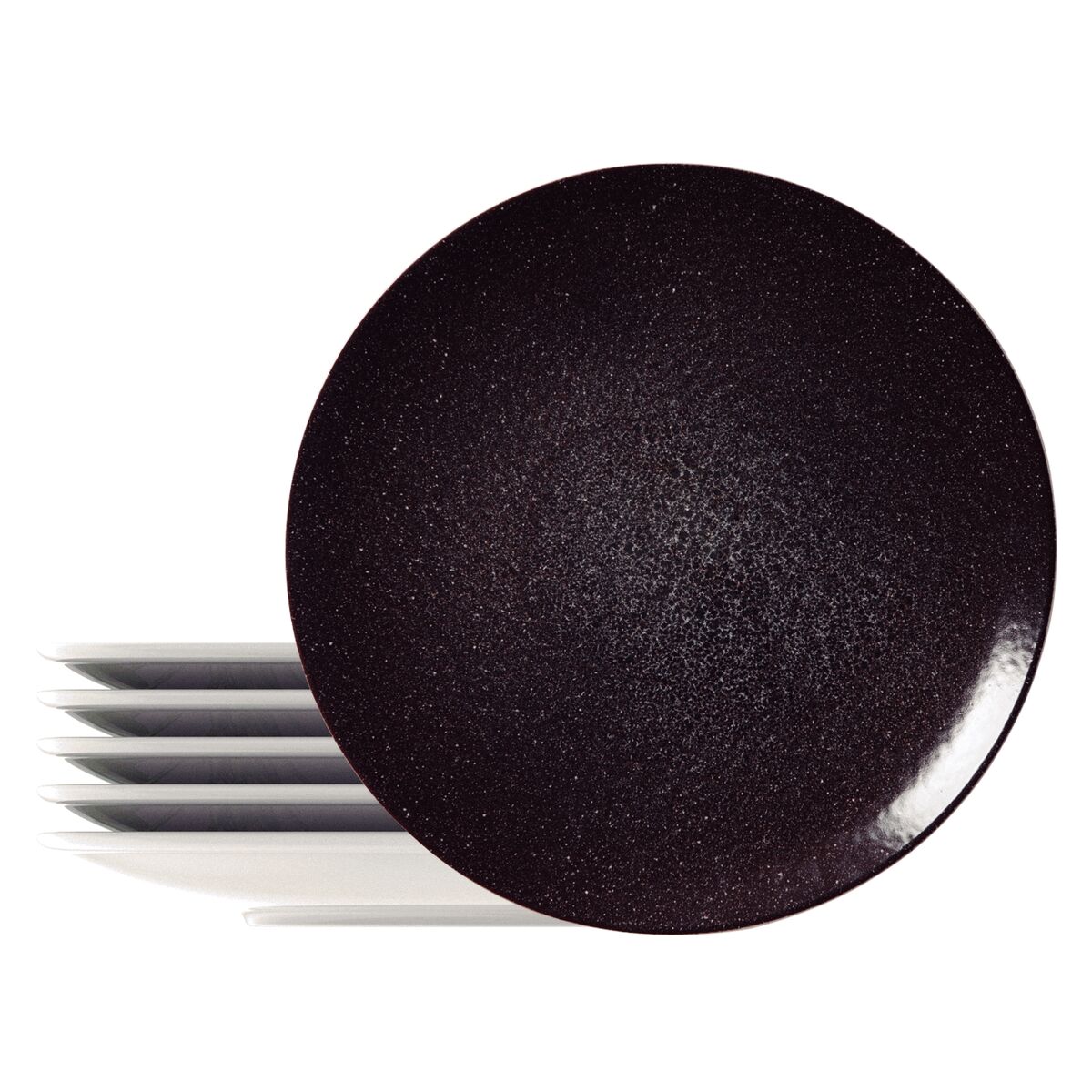 Kit Prato Raso Tramontina Lunar em Porcelana Decorada 28 cm 06 Pe&ccedil;as Cor Decorado - SKU 96950153 - 1 image number 0