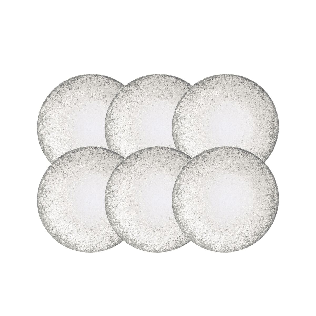 Kit Prato Raso Tramontina Camila em Porcelana Decorada 28 cm 06 Pe&ccedil;as Cor Cinza - SKU 96950180 - 2 image number 1