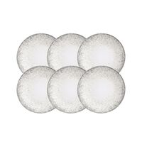 Kit Prato Raso Tramontina Camila em Porcelana Decorada 28 cm 06 Pe&ccedil;as Cor Cinza - SKU 96950180 - 2 image number 1