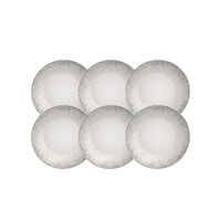 Kit Prato Fundo Tramontina Camila em Porcelana Decorada 22 cm 06 Pe&ccedil;as Cor Cinza - SKU 96950182 - 2 image number 1