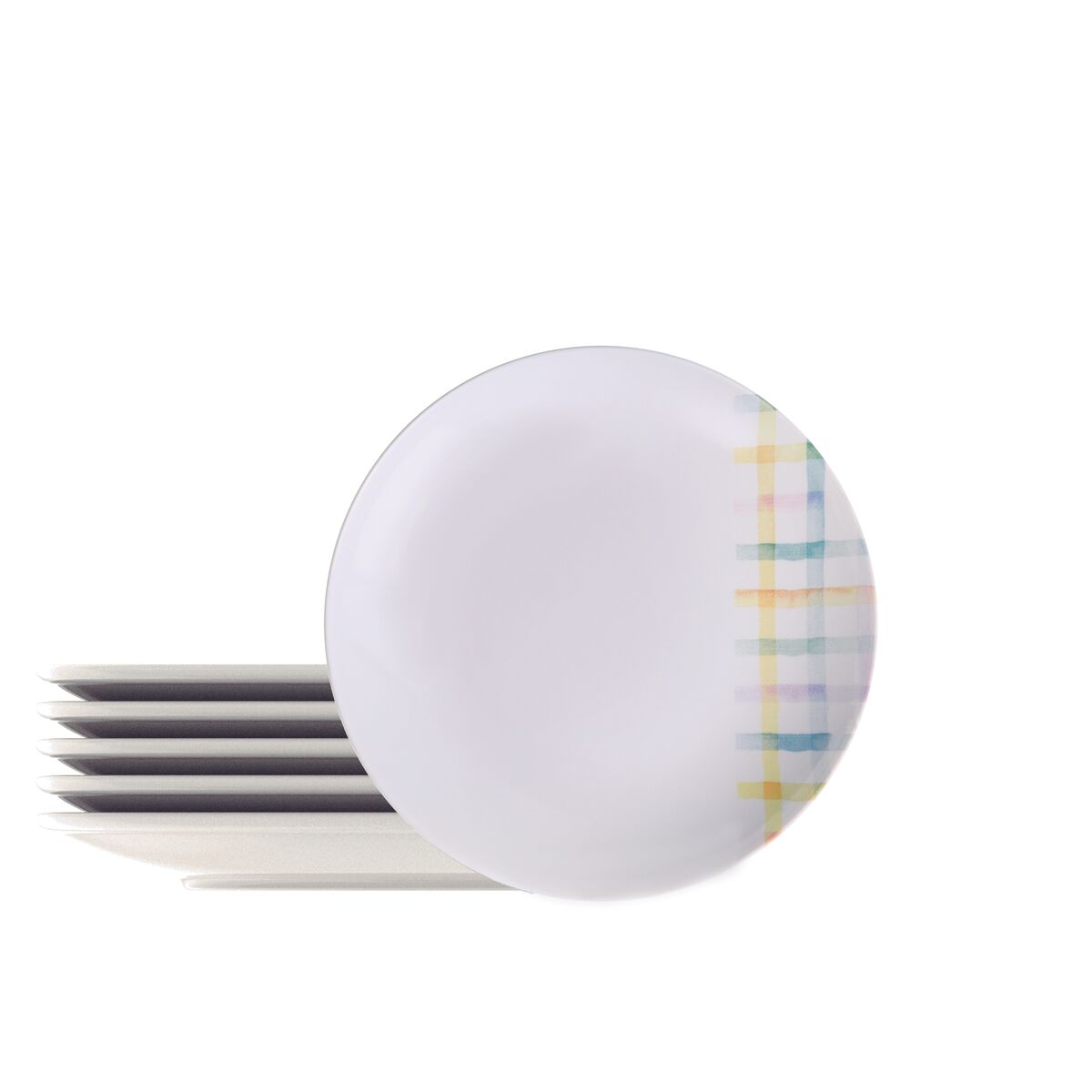 Kit Prato Fundo Tramontina Sweet Color em Porcelana Decorada 21 cm 6 Pe&ccedil;as Cor Decorado - SKU 96950273 - 1 image number 0