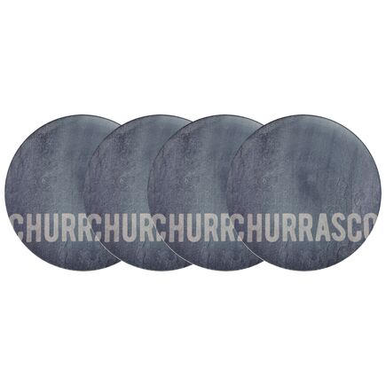 Kit Prato Raso Tramontina Churrasco Stone em Porcelana 28 cm 4 Peças