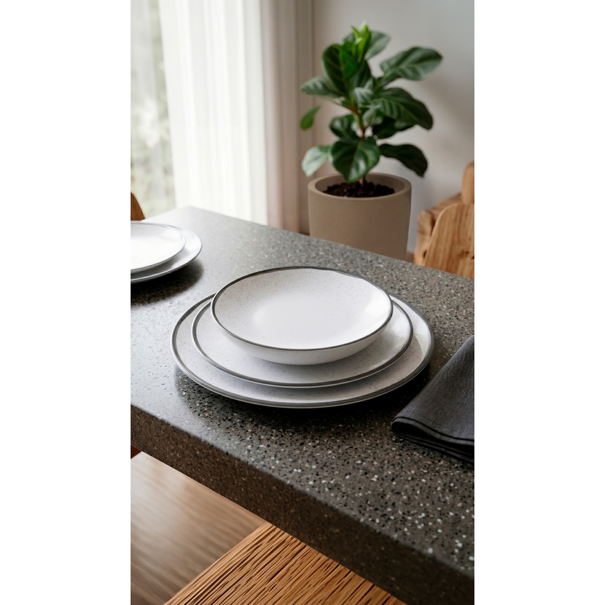 Jogo de Pratos Tramontina Vesuvio em Porcelana com Bowl 12 Pe&ccedil;as Cor Branco - SKU 96990203 - 10 image number 9