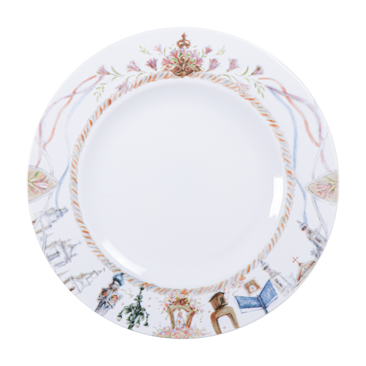 Prato Raso Tramontina Ess&ecirc;ncia Do C&iacute;rio em Porcelana Decorada 27 cm Cor Decorado - SKU 96990236 - 1 image number 0