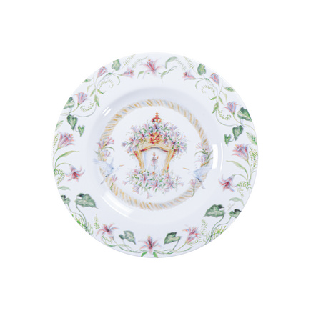 Prato Sobremesa Tramontina Ess&ecirc;ncia Do C&iacute;rio em Porcelana Decorada 21 cm Cor Branco - SKU 96990237