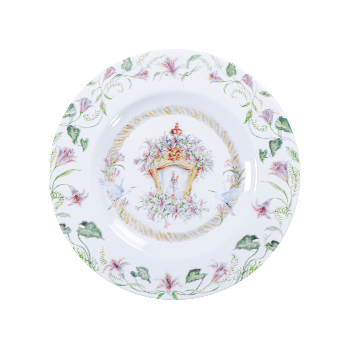 Prato Sobremesa Tramontina Ess&ecirc;ncia Do C&iacute;rio em Porcelana Decorada 21 cm Cor Branco - SKU 96990237 - 1 image number 0