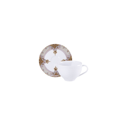 Conjunto X&iacute;cara e Pires de Ch&aacute; Tramontina Ess&ecirc;ncia Do C&iacute;rio em Porcelana 250 ml 2 Pe&ccedil;as Cor Branco - SKU 96990239