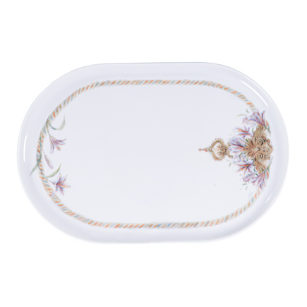 Prato Oval Tramontina Ess&ecirc;ncia Do C&iacute;rio em Porcelana Decorada 31 cm Cor Branco - SKU 96990240
