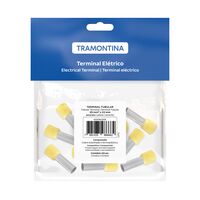 Terminais de Conex&atilde;o Tubulares Tramontina em cobre estanhado e nylon 25 mm&sup2; x 22 Amarelo 10 Pe&ccedil;as - SKU 55936009 - 3 image number 2