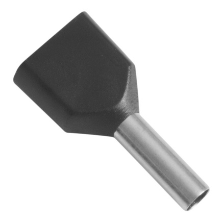 Terminais de Conexão Tubulares Duplos Tramontina em cobre estanhado e nylon 1,5 mm² x 8 Preto 100 Peças