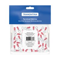 Terminais de Conexão Olhal Tramontina em cobre estanhado e nylon 1,5 mm² x 8,0 mm x M5 Vermelho 50 Peças - SKU 55936033 - 3 image number 2