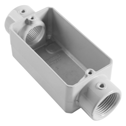 Condulete Tipo C 3/4" Fixo Tramontina sem Tampa com Rosca BSP e com Pintura Eletrostática a Pó